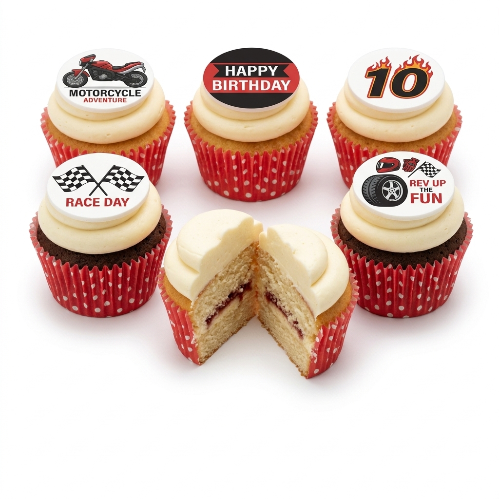 Racing Theme Birthday Cupcakes