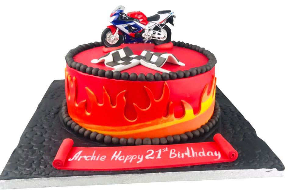 Motorcycle cake