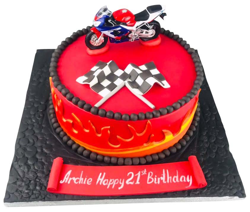 Motorcycle cake