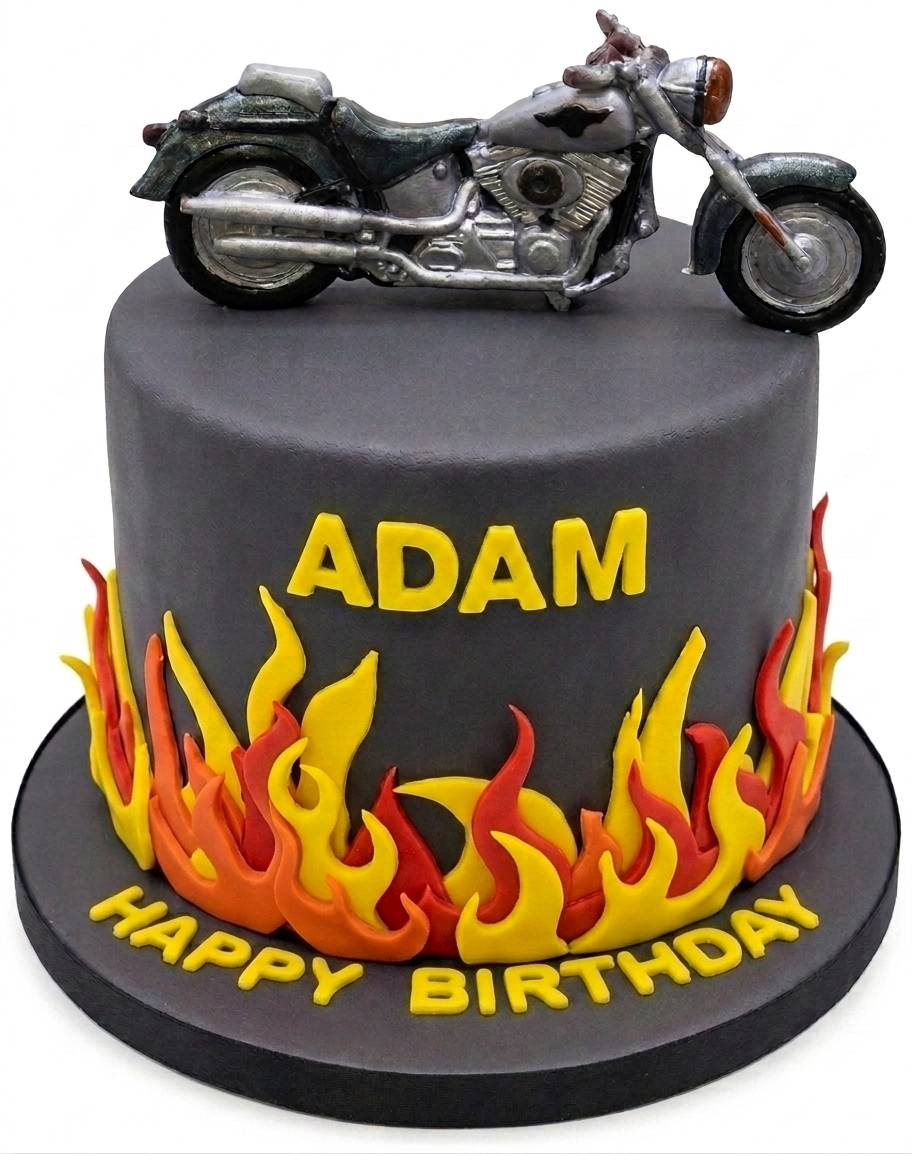 Motorcycle Birthday Cake for Him