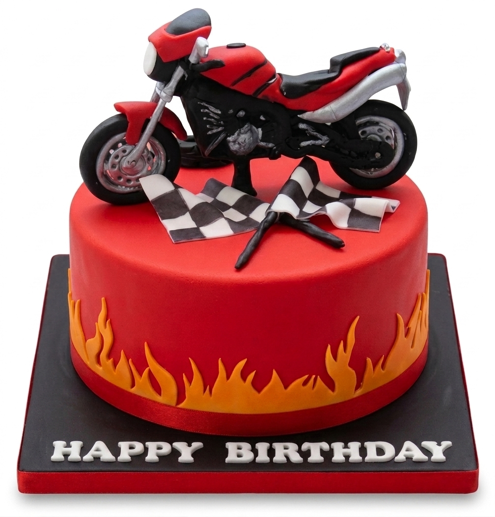 Motorcycle Birthday Cake for Him
