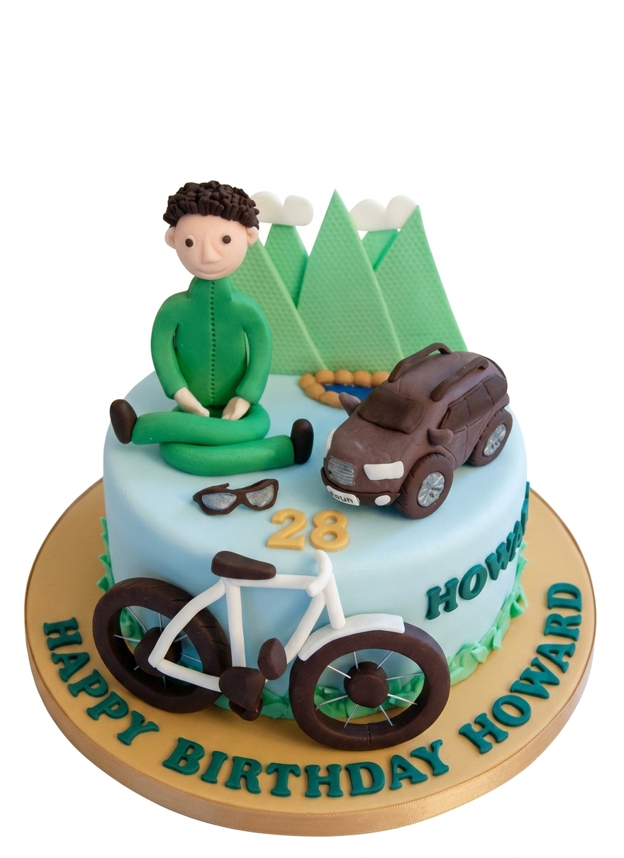 Adventure Hobbies Birthday Cake for Men