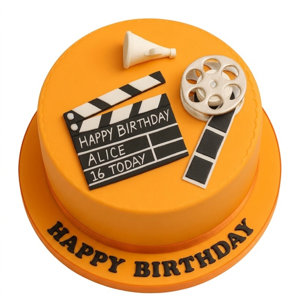 Personalised Film Theme Birthday Cake