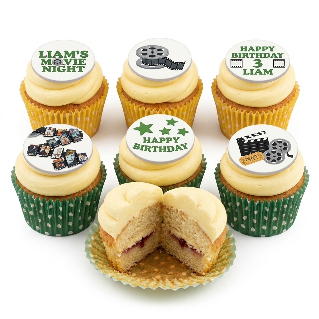 Movie Theme Birthday Cupcakes