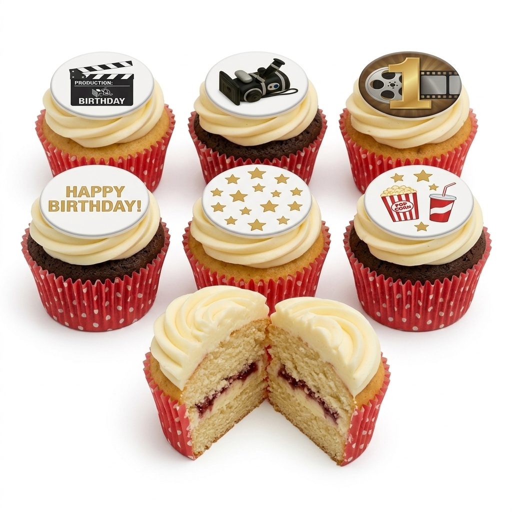 Movie Theme Birthday Cupcakes