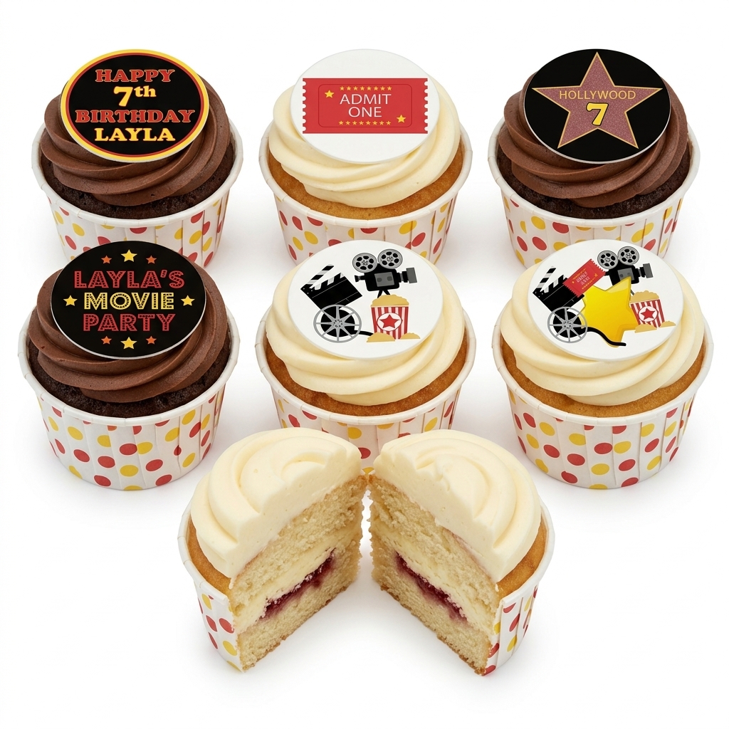 Kids Movie Theme Birthday Cupcakes