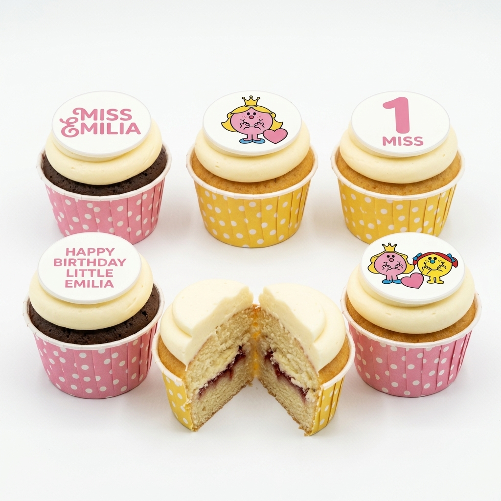 Little Miss & Mr. Men Birthday Cupcakes for Girls