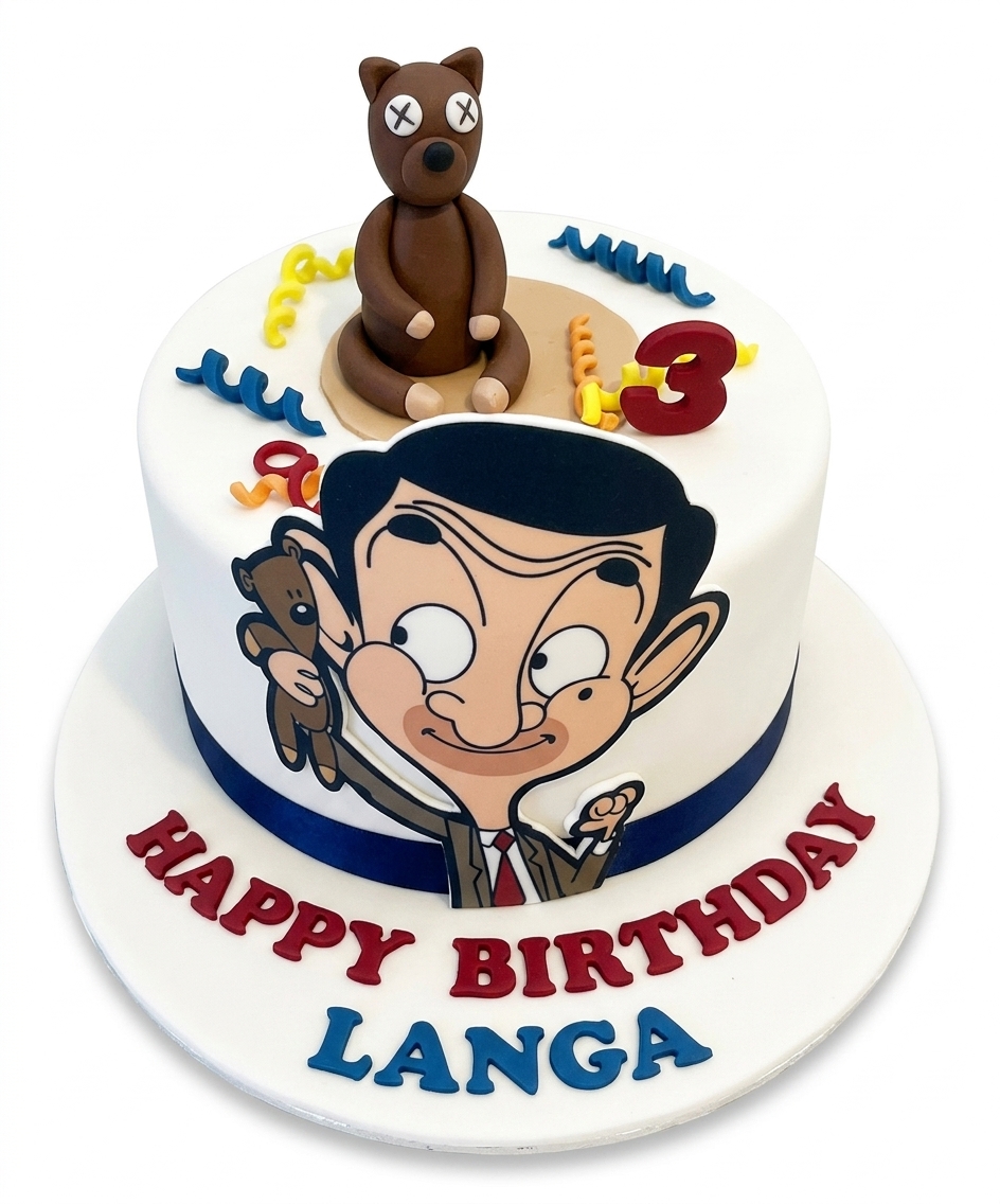 Mr Bean Theme Kids Birthday Cake