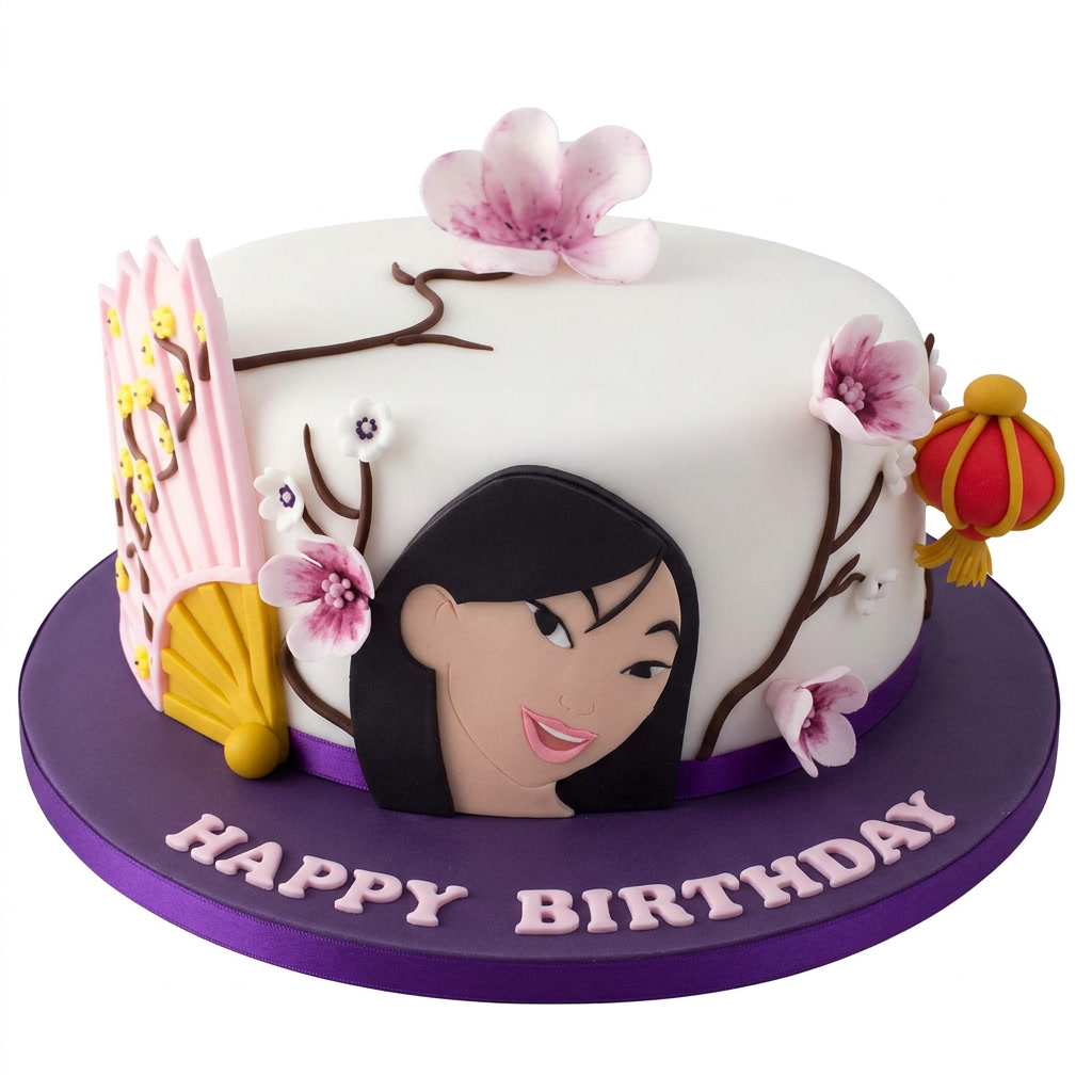 Mulan Disney Princess Birthday Cake