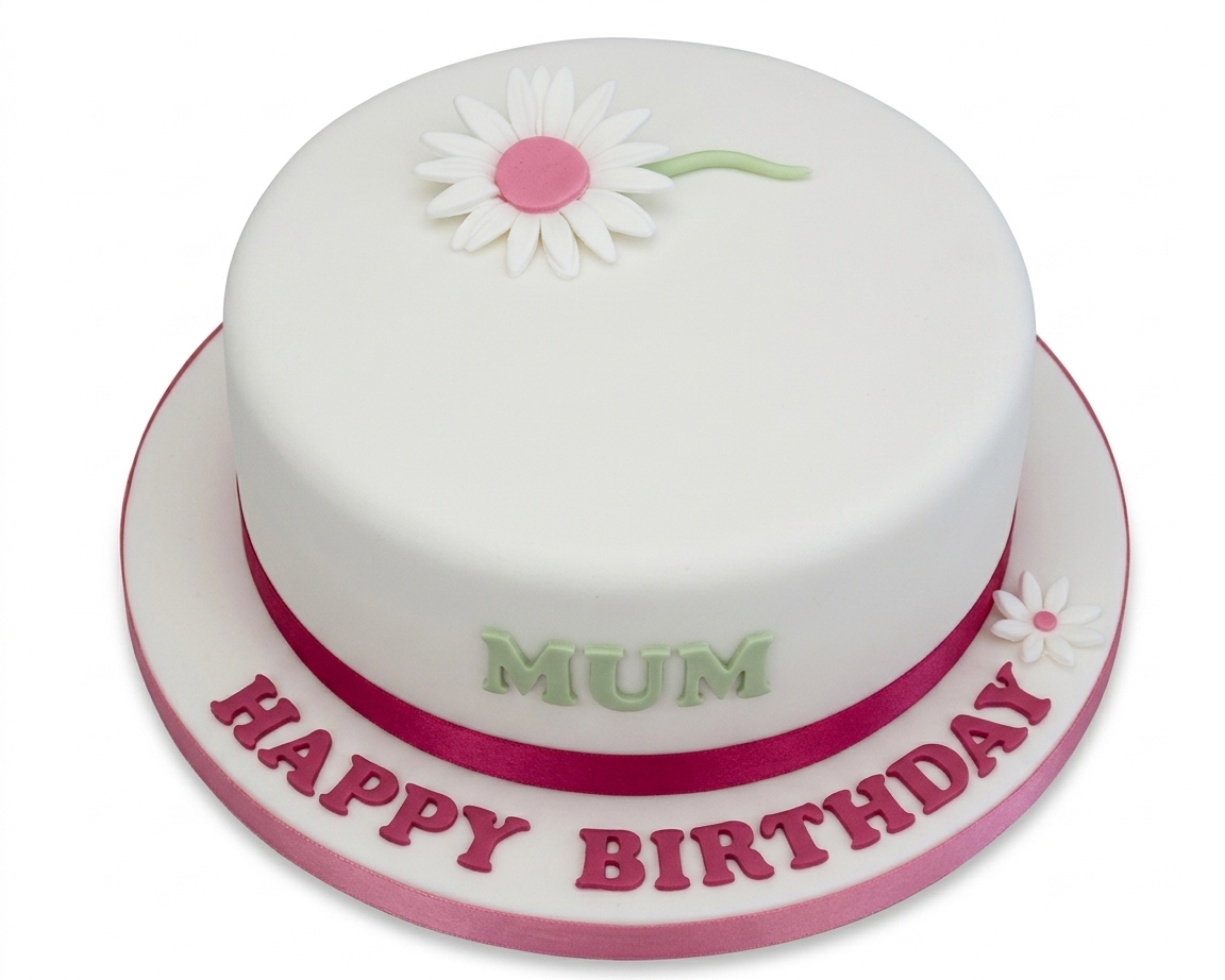 Floral Daisy Birthday Cake for Her