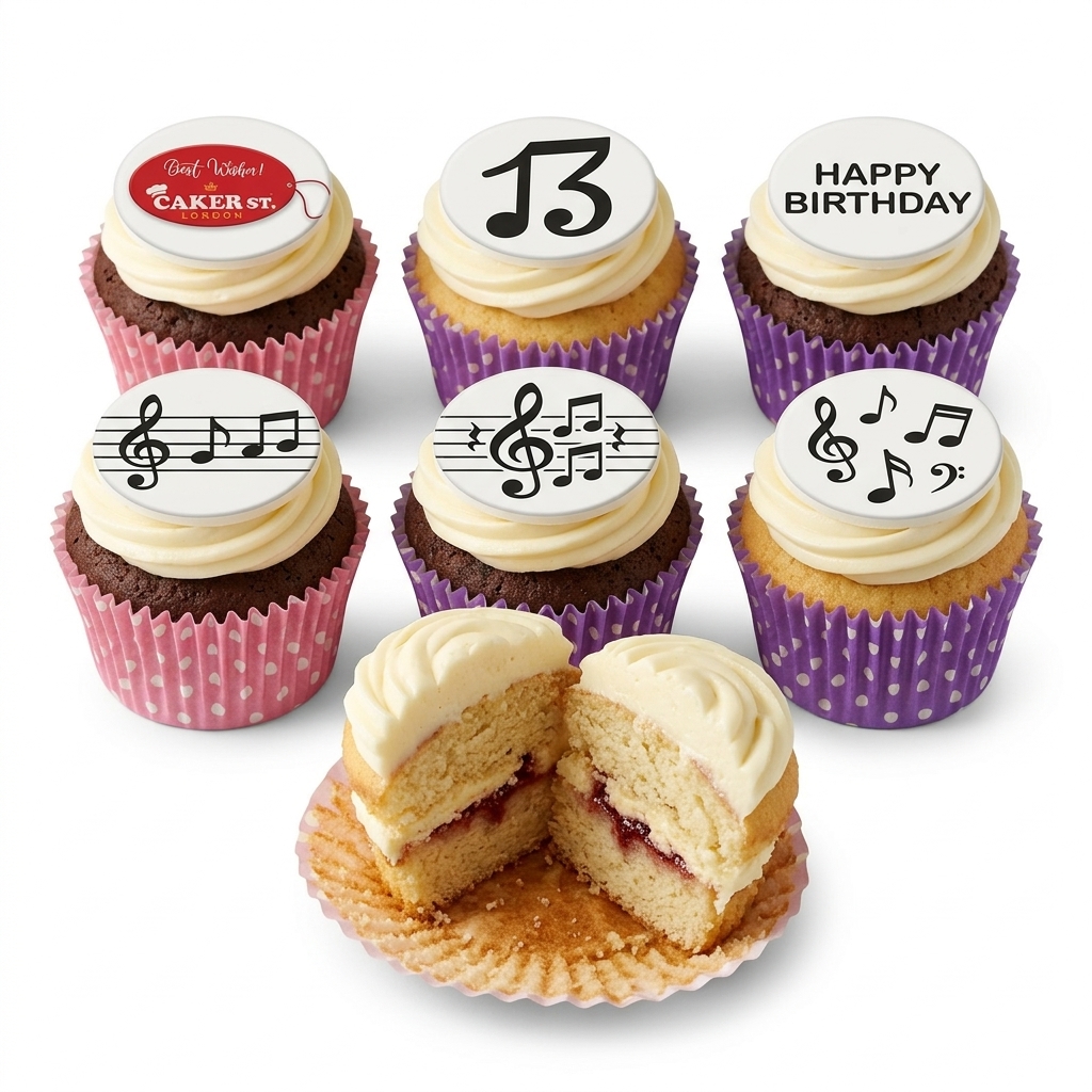 Music Theme Birthday Cupcakes