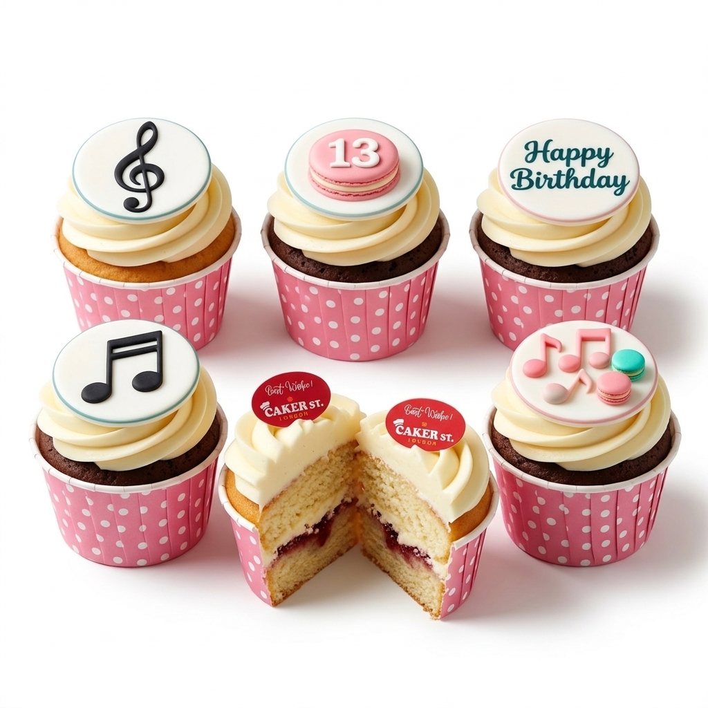 Music Theme Birthday Cupcakes