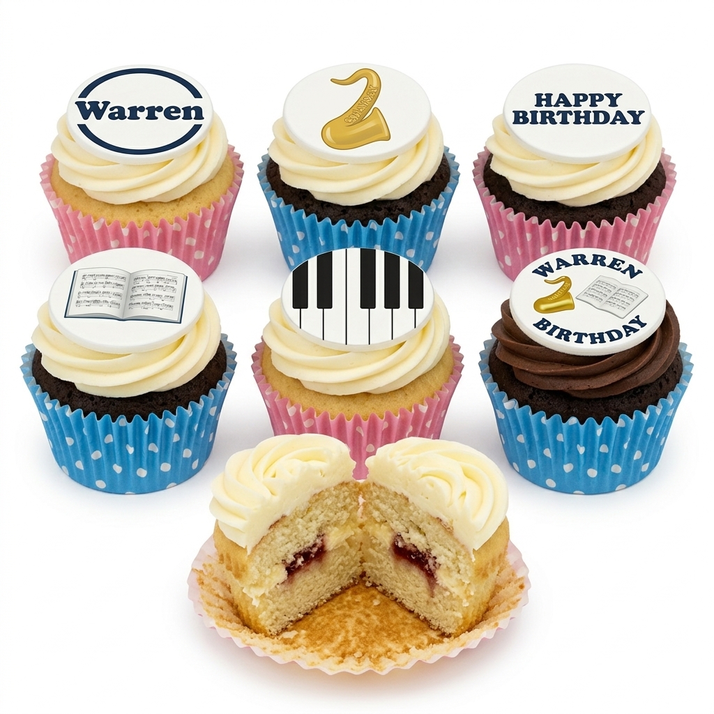 Music Theme Birthday Cupcakes