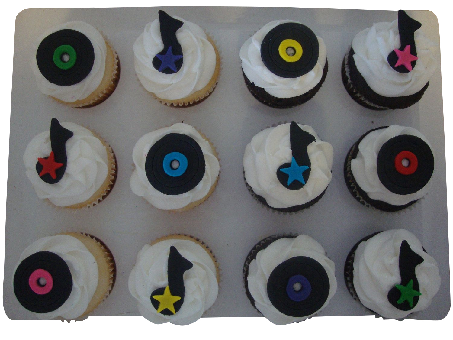 Musical Party Theme Cupcakes