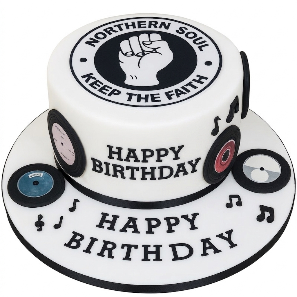 Northern Soul Keep The Faith Birthday Cake
