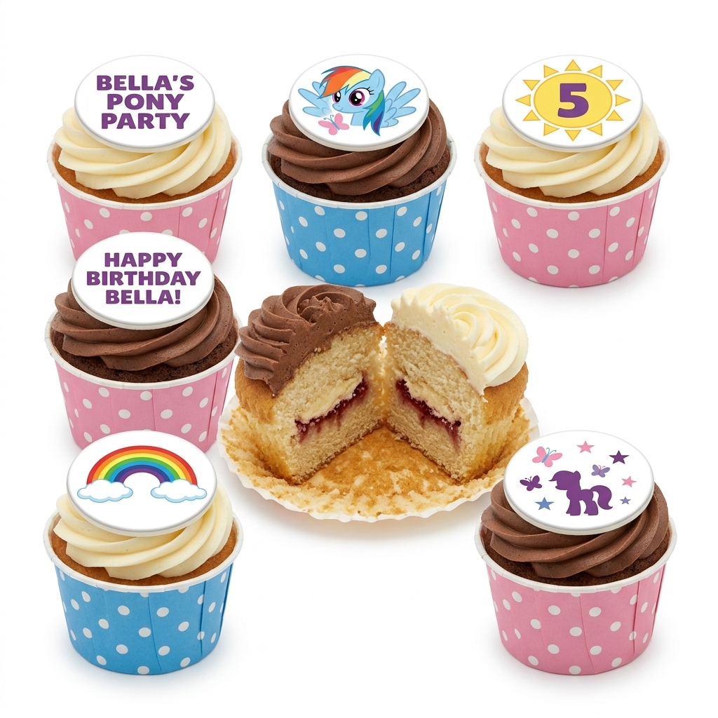 My Little Pony Birthday Cupcakes for Girls