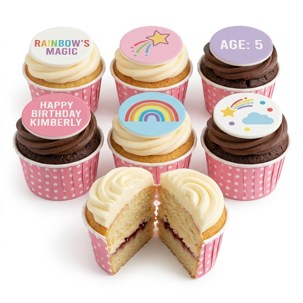Rainbow Magic Birthday Cupcakes for Kids