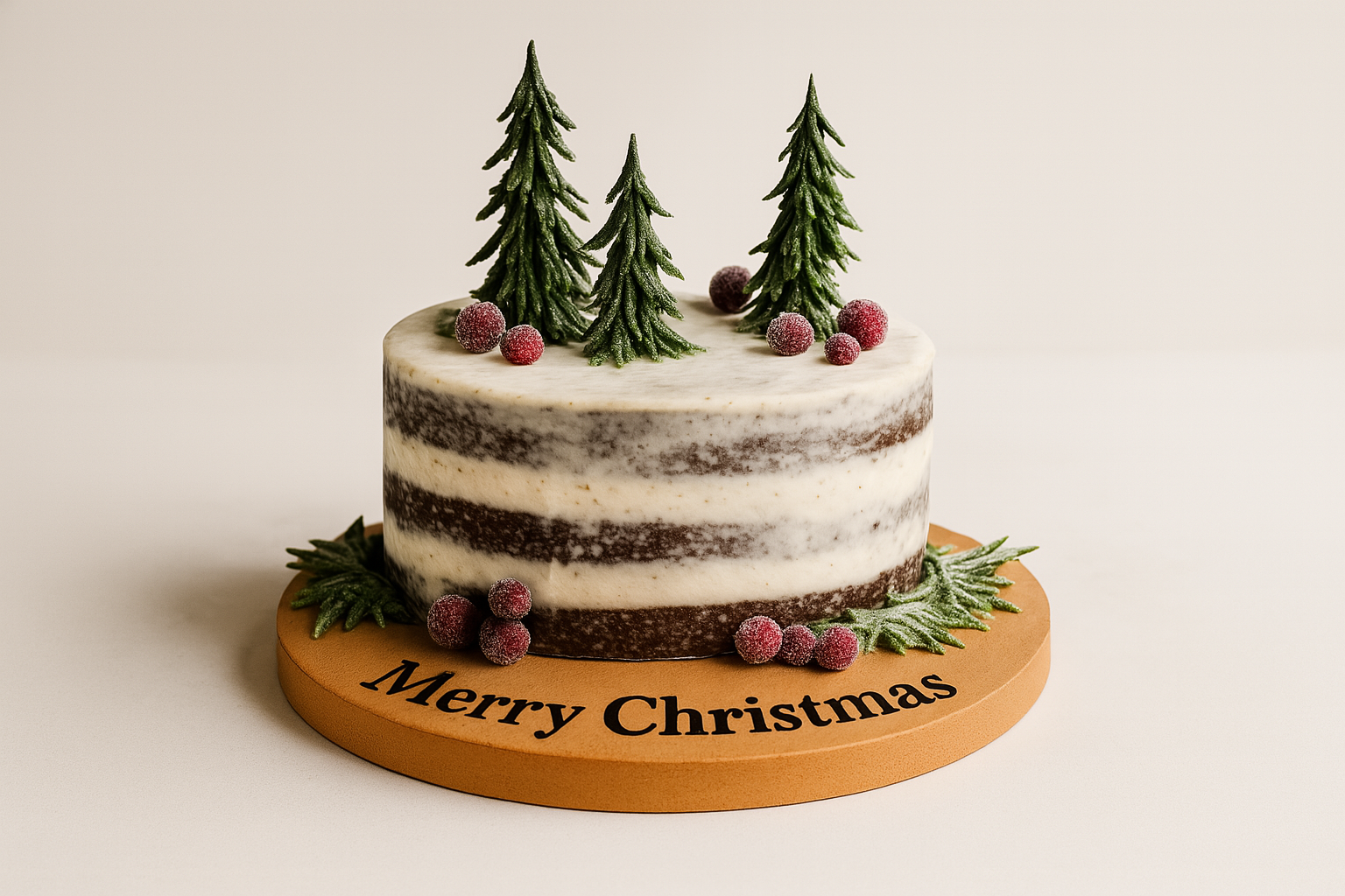 Naked Christmas Layered Cake
