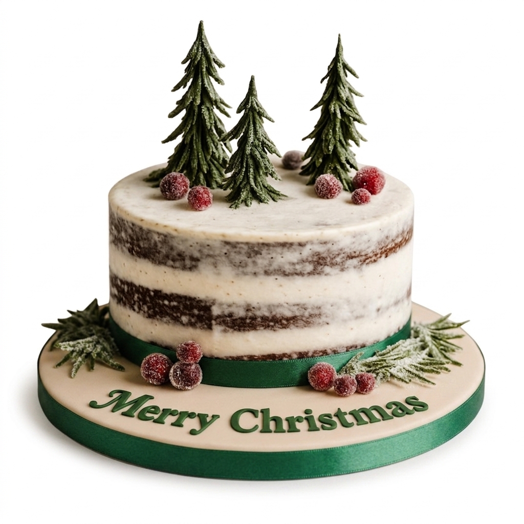 Merry Christmas Winter Wonderland Cake