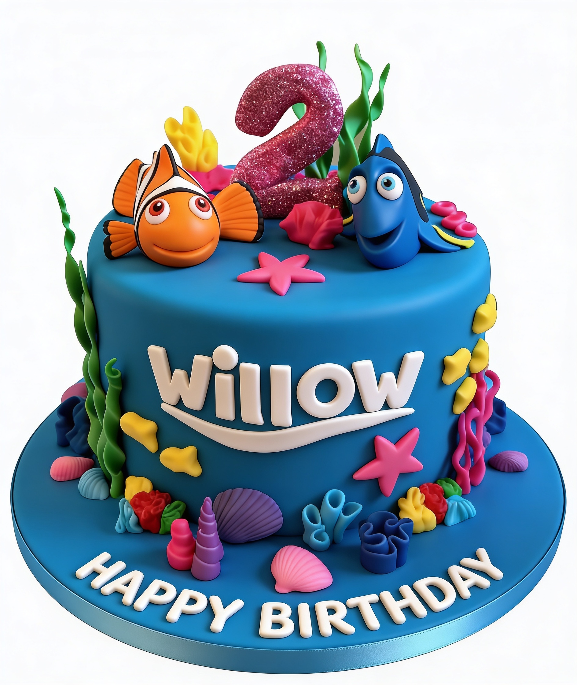 Finding Nemo & Dory Under The Sea Kids Birthday Cake