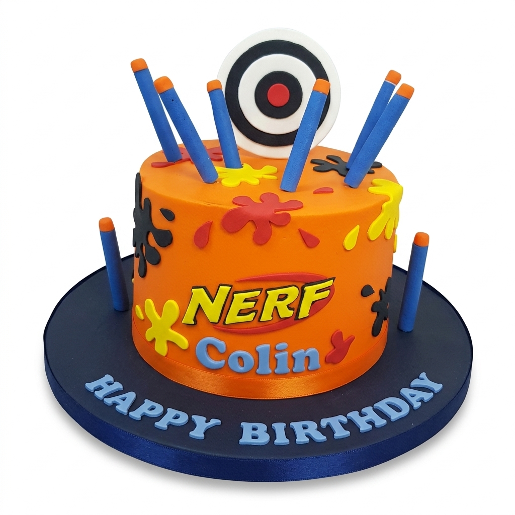 Nerf Theme Kids Birthday Cake