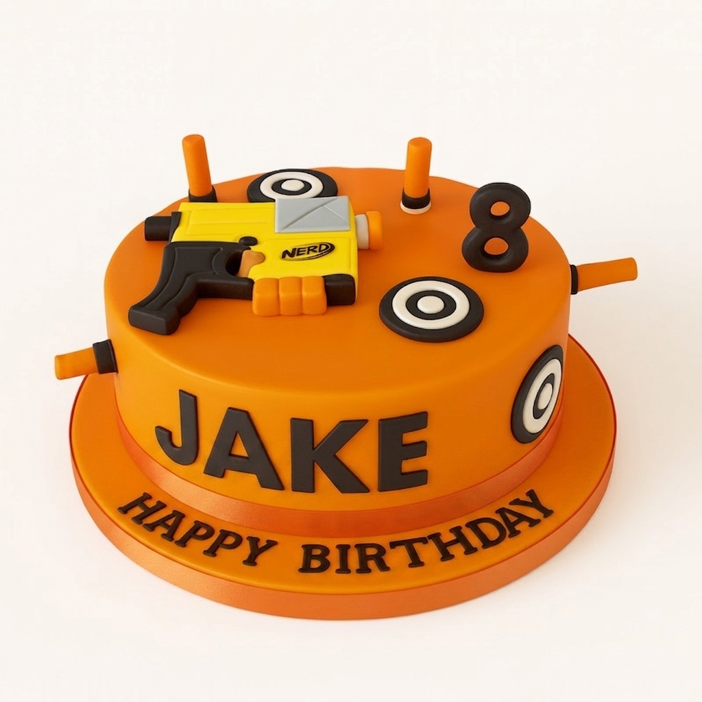 Nerf Blaster Kids Birthday Cake