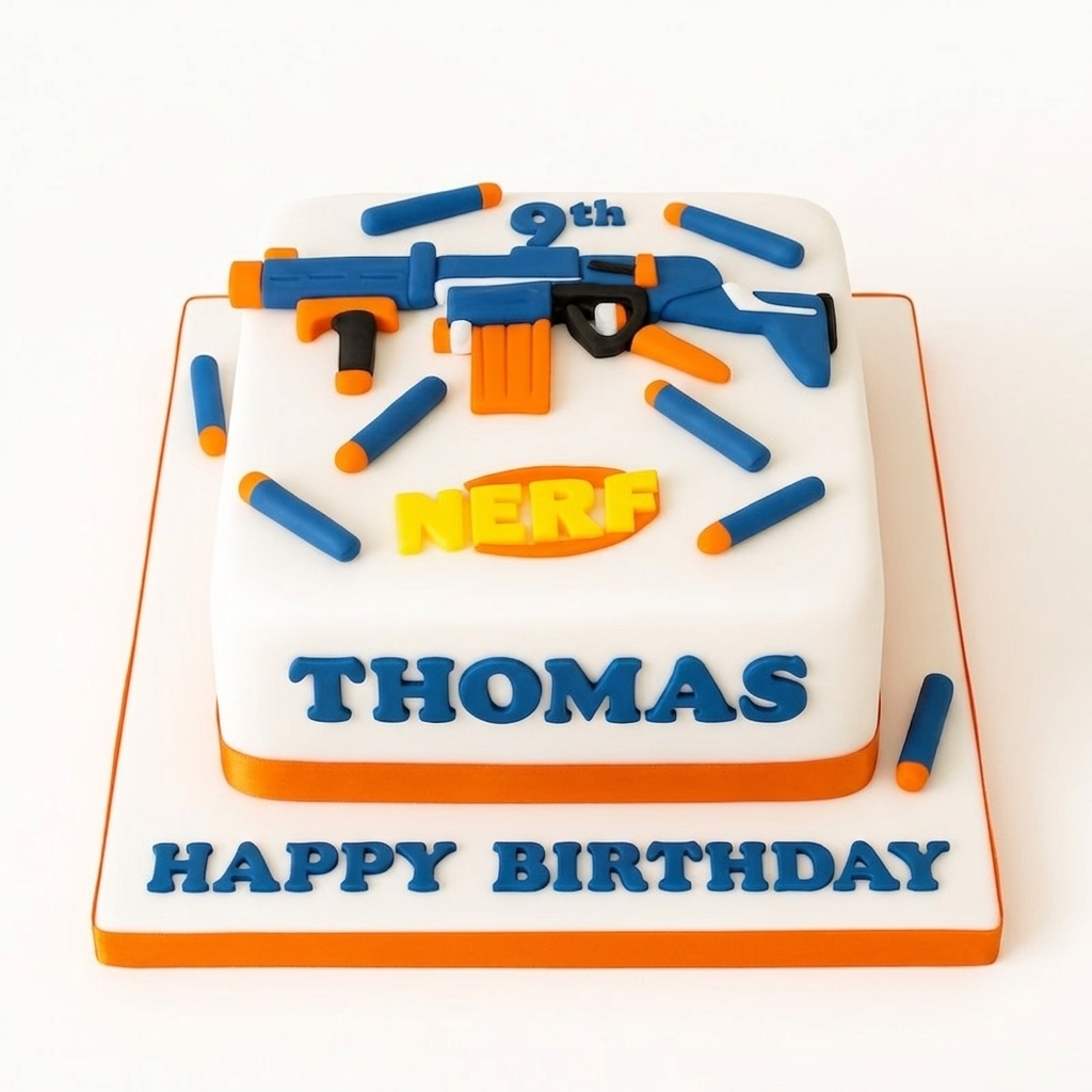 Nerf Blaster Birthday Cake for Kids