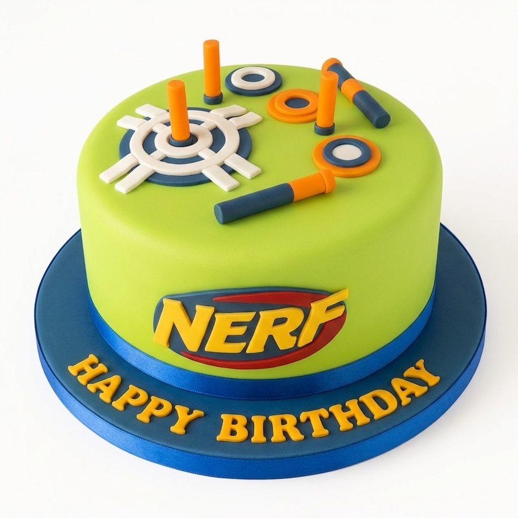 Nerf Theme Birthday Cake for Kids