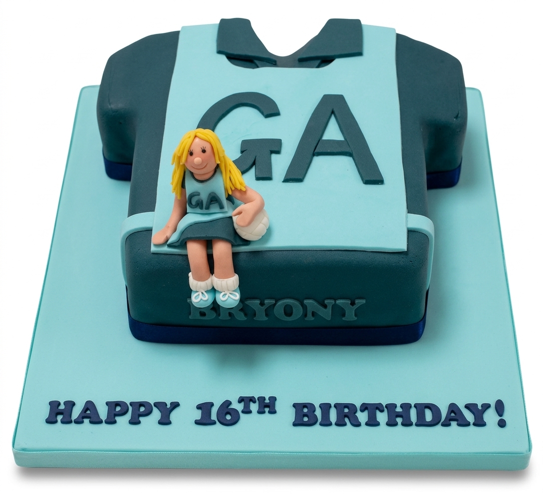 Netball Jersey Birthday Cake for Her