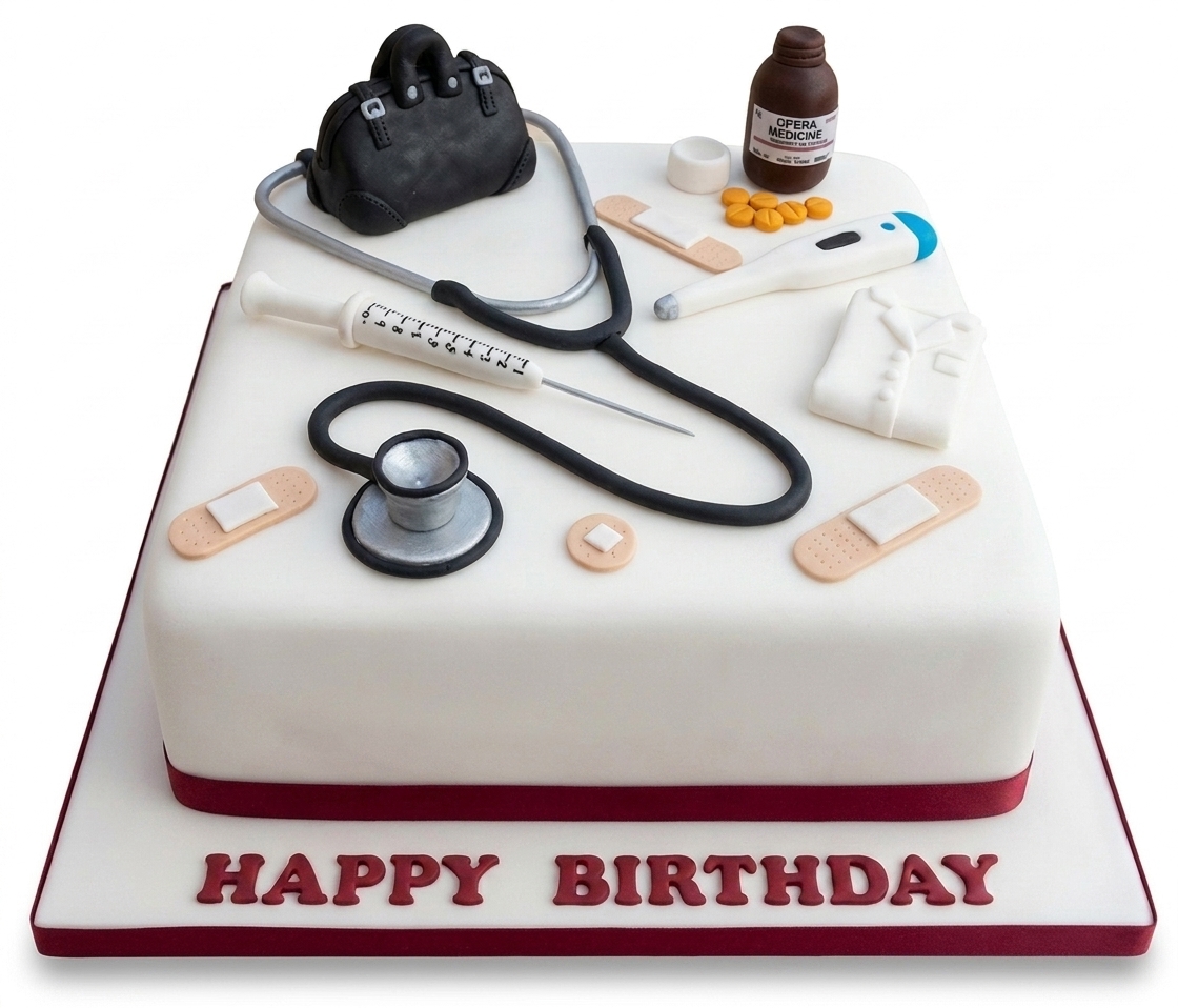 Doctor Theme Birthday Cake