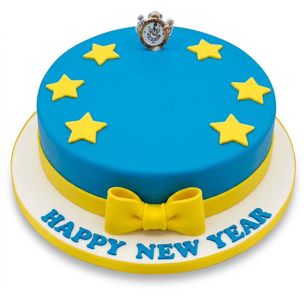Happy New Year Celebration Cake