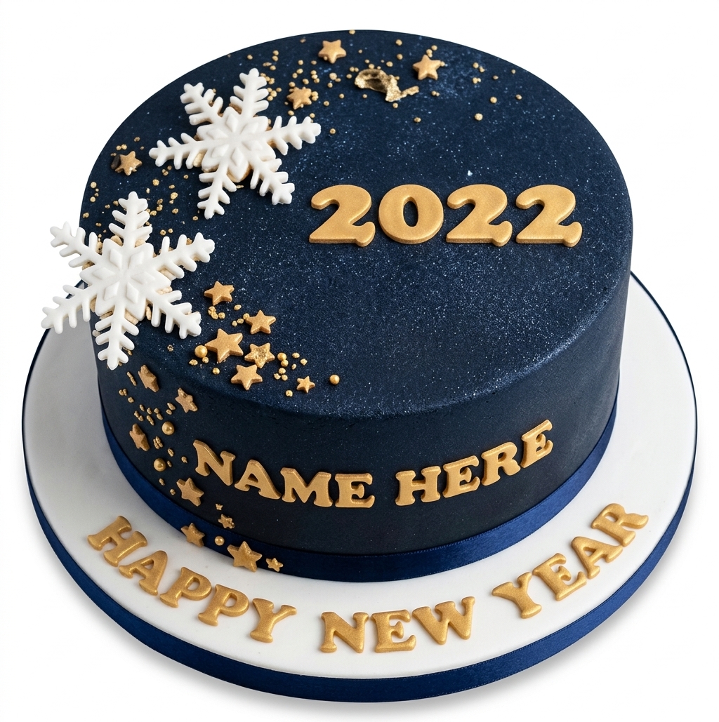 Personalised 2022 New Year Celebration Cake