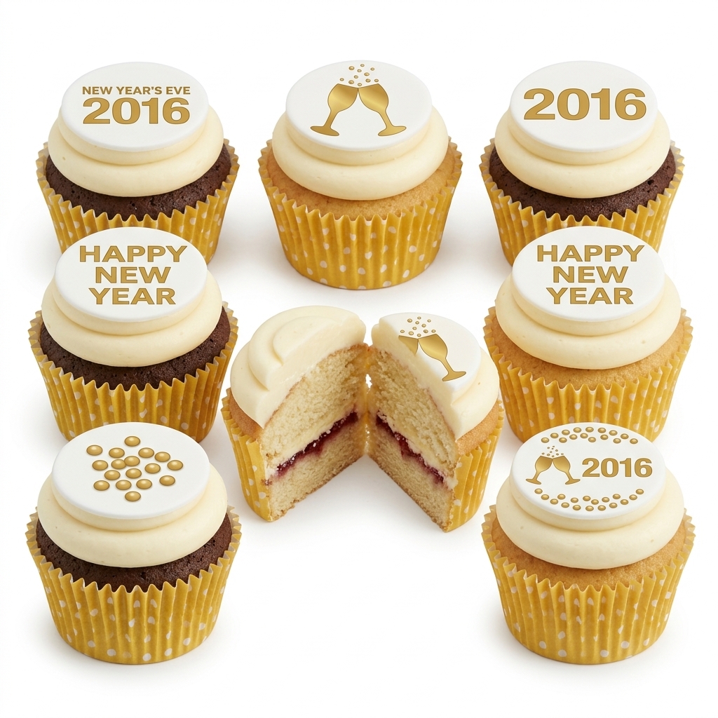 New Year's Eve Celebration Cupcakes