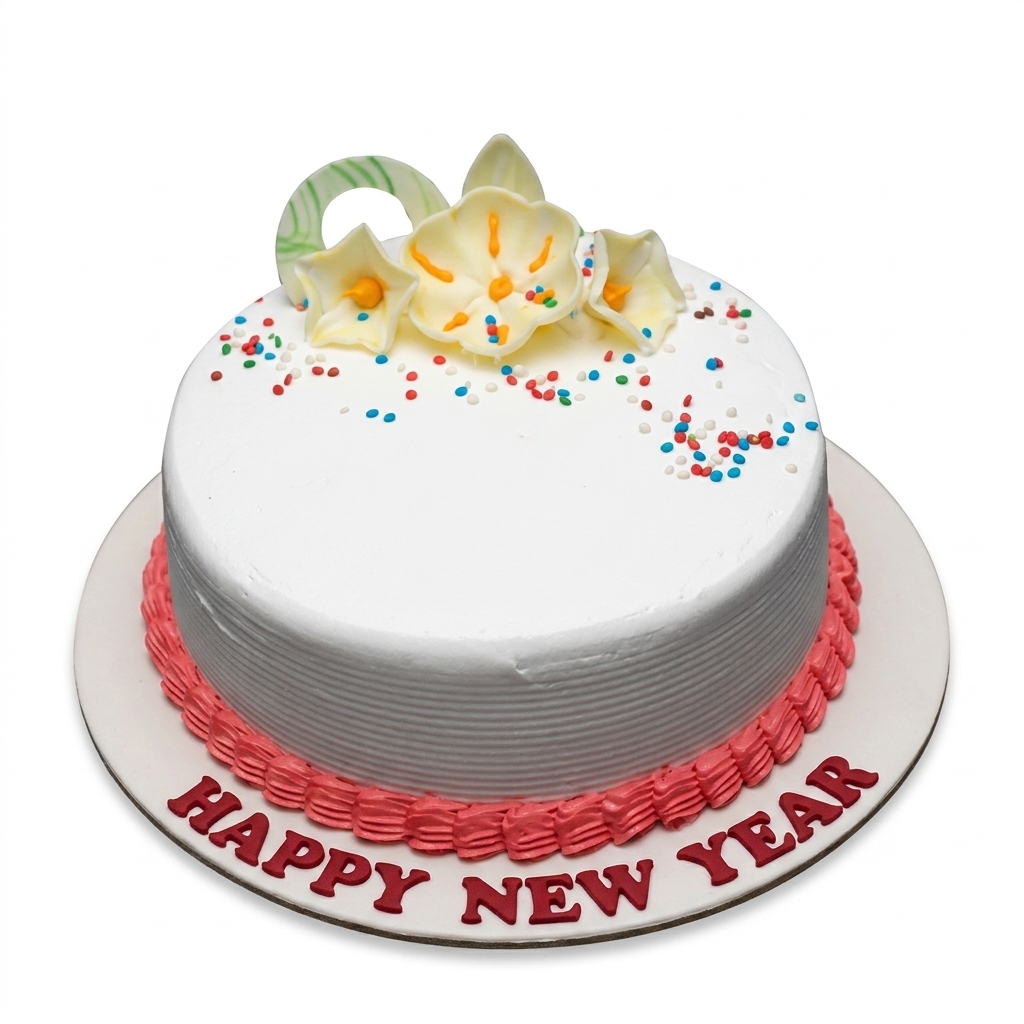 Happy New Year Celebration Cake