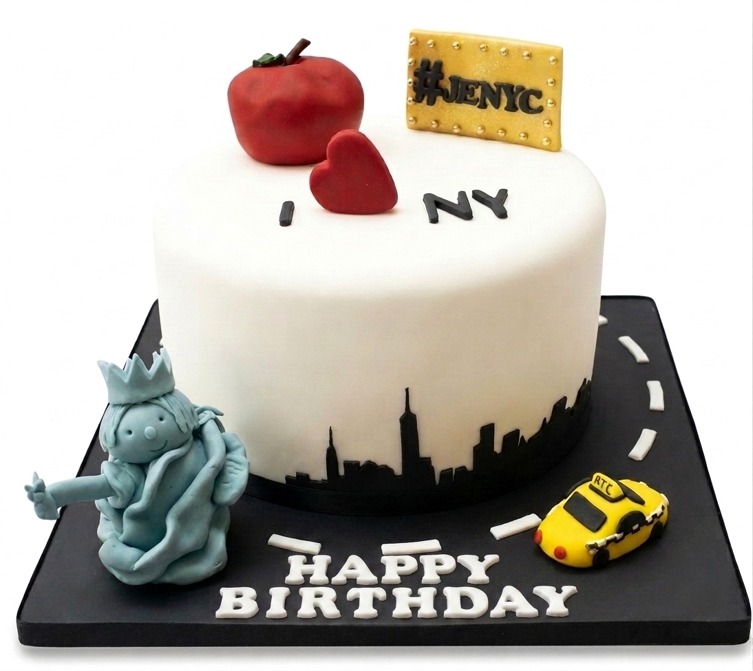 New York City Theme Birthday Cake