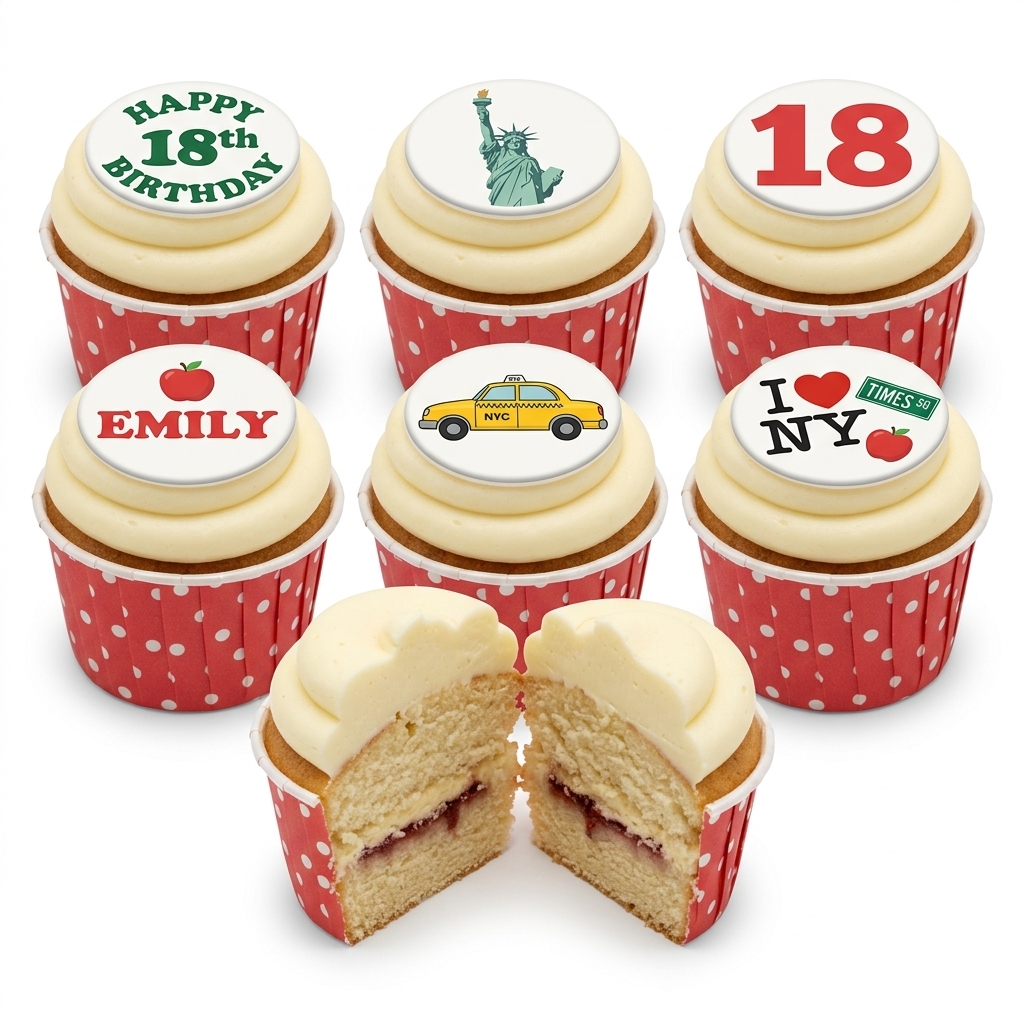 New York City Birthday Cupcakes