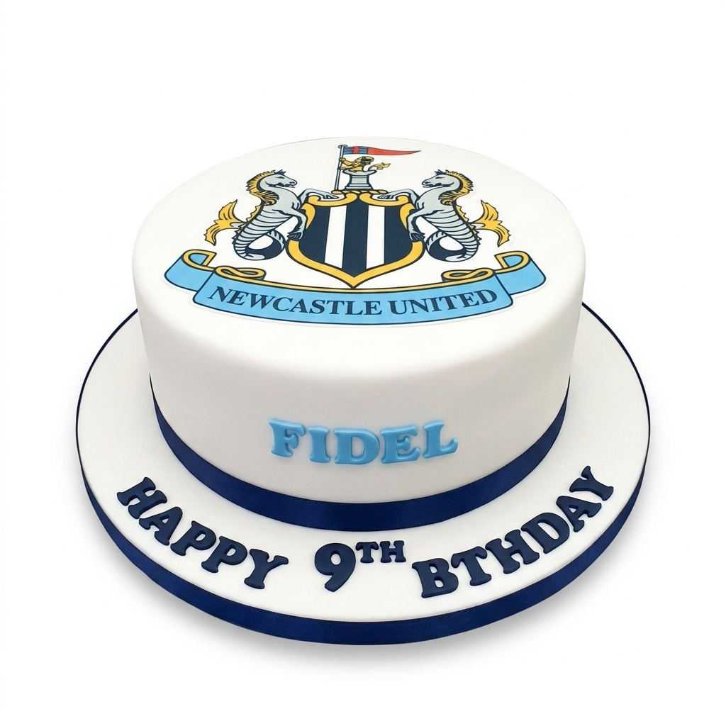 Newcastle United Football Birthday Cake