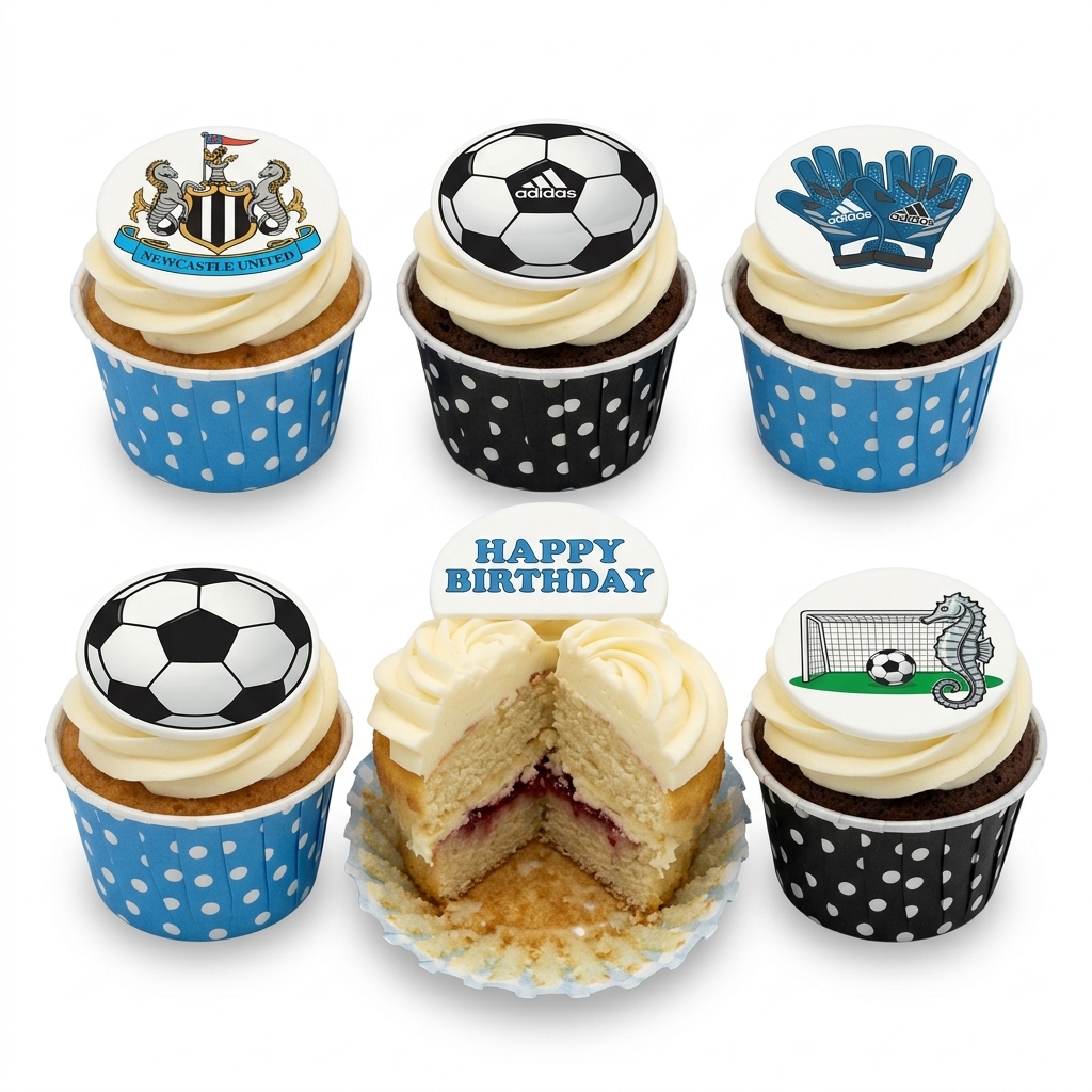 Football Birthday Cupcakes