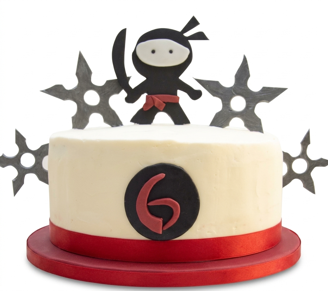 Ninja Warrior Birthday Cake for Kids
