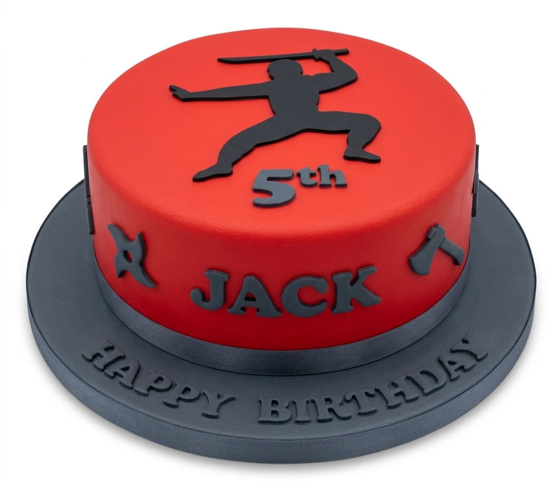 Ninja Theme Birthday Cake for Kids
