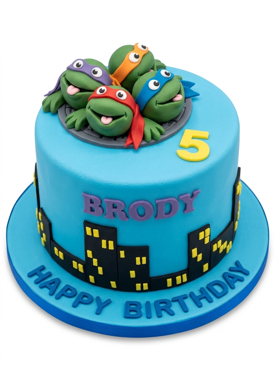 Teenage Mutant Ninja Turtles Birthday Cake