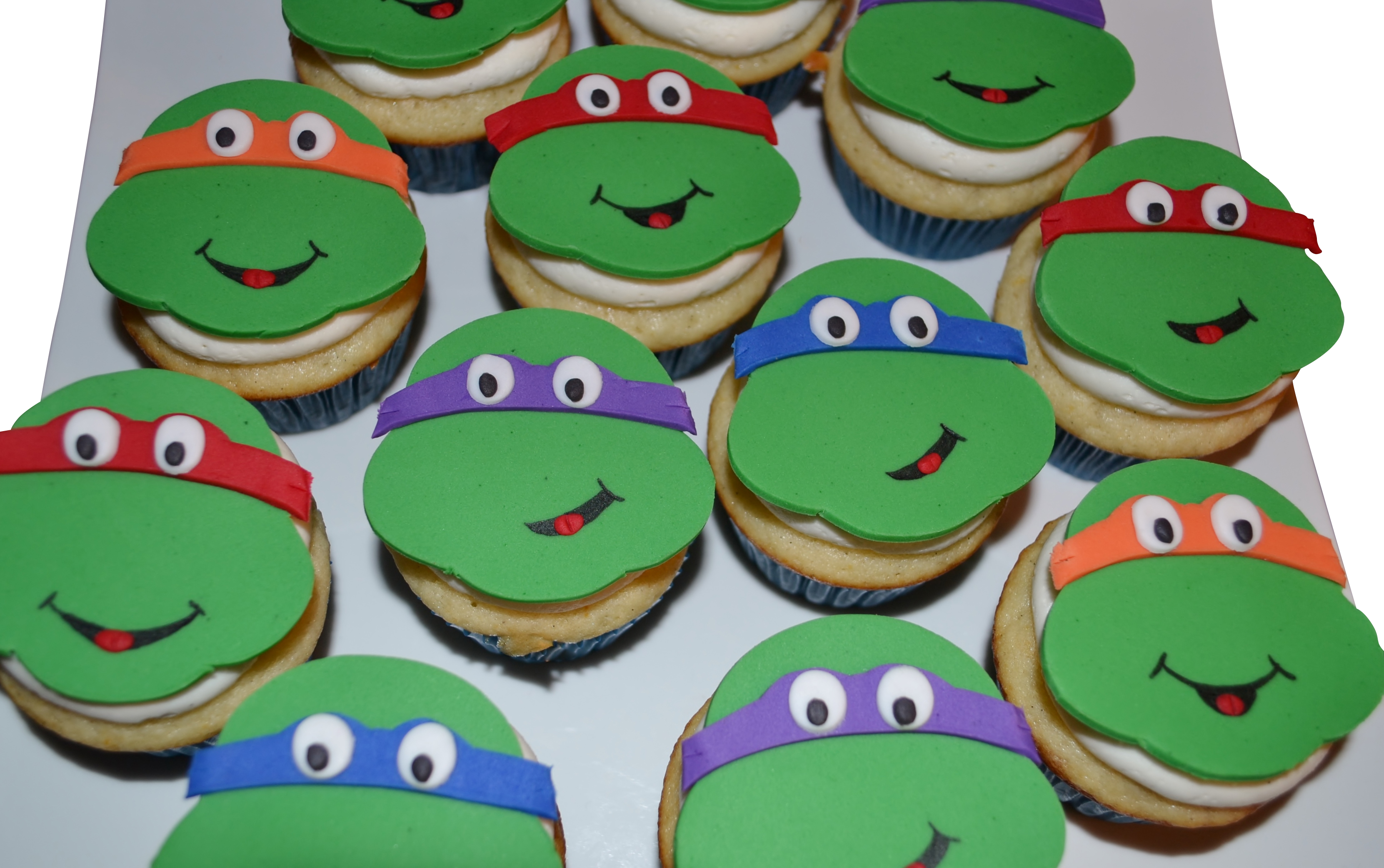 Ninja Turtles Theme Cupcakes - Pack of 6