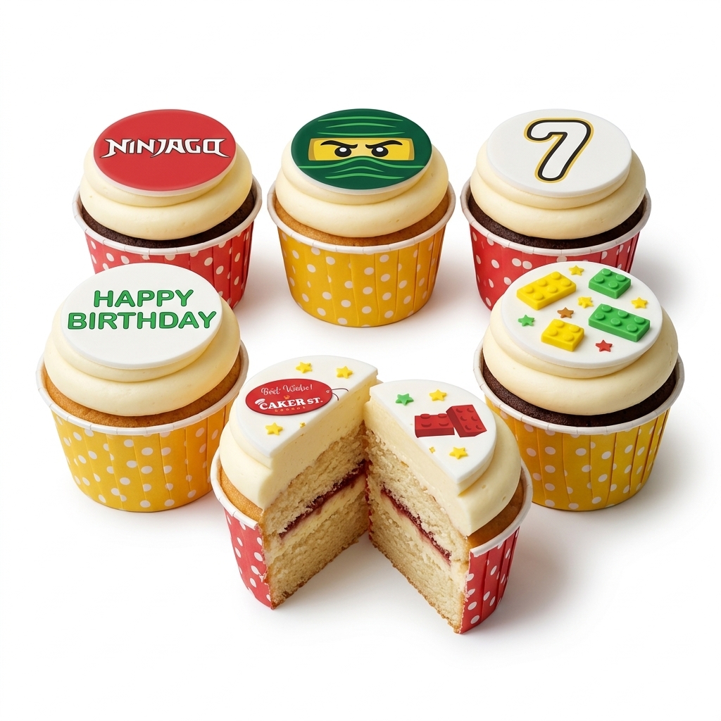 Ninjago & LEGO Theme Birthday Cupcakes - Custom Age