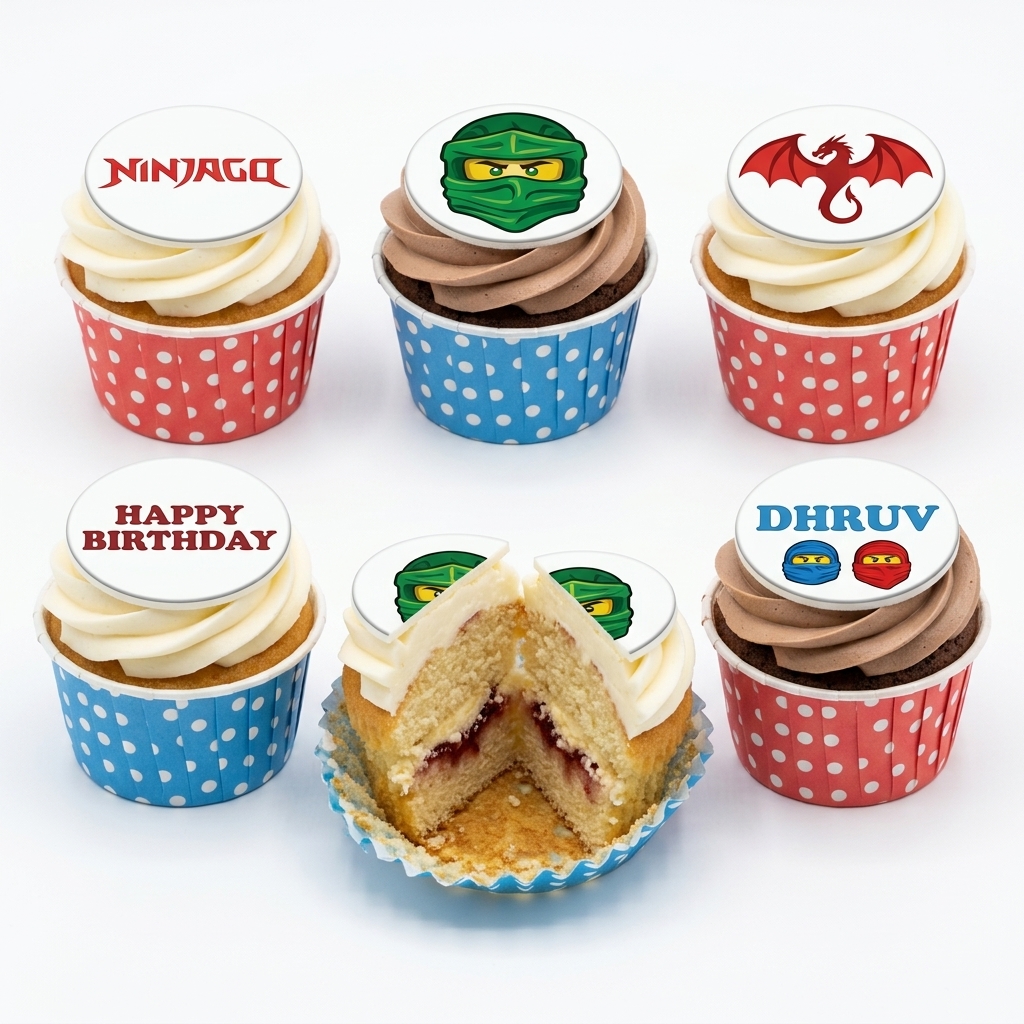 Ninjago Birthday Cupcakes for Kids