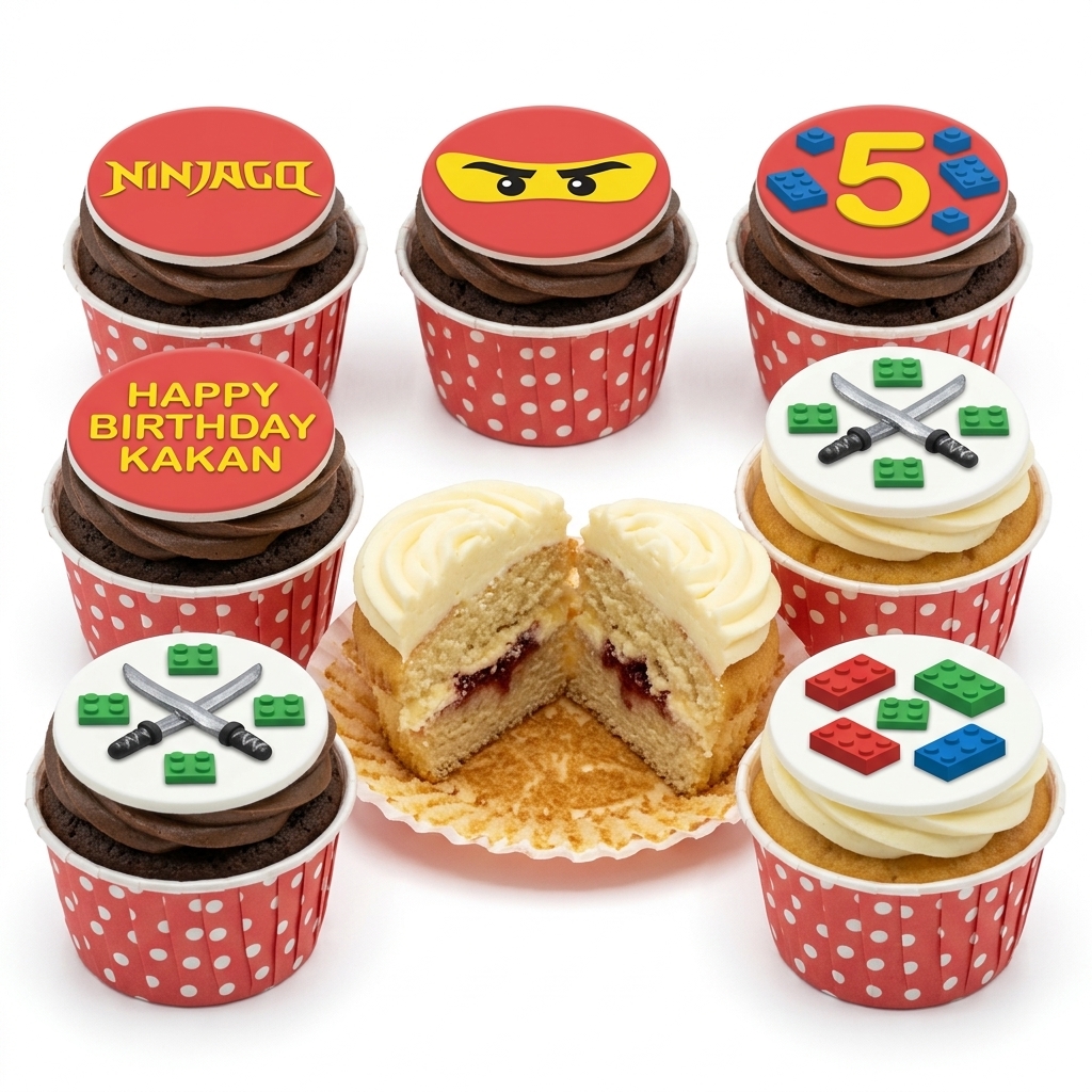 Ninjago Lego Theme Birthday Cupcakes