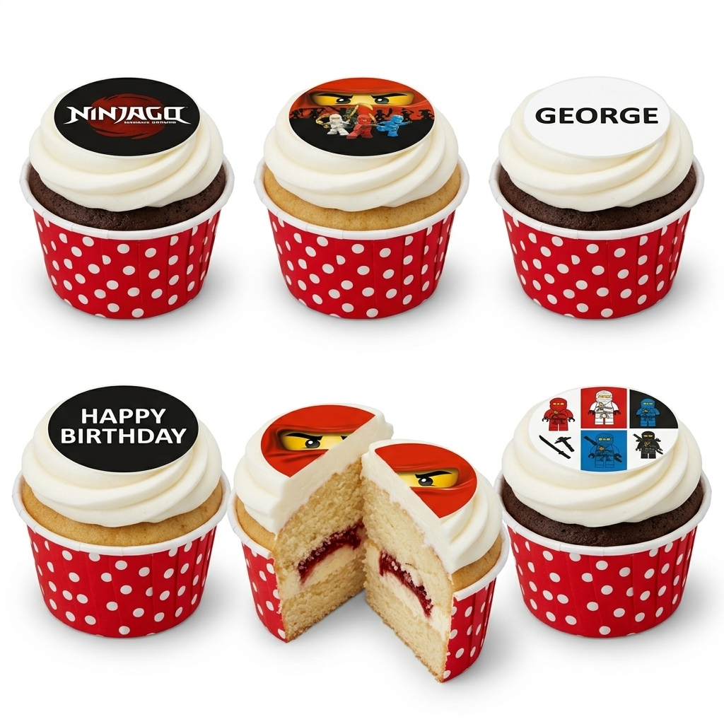 Ninjago Birthday Cupcakes for Kids