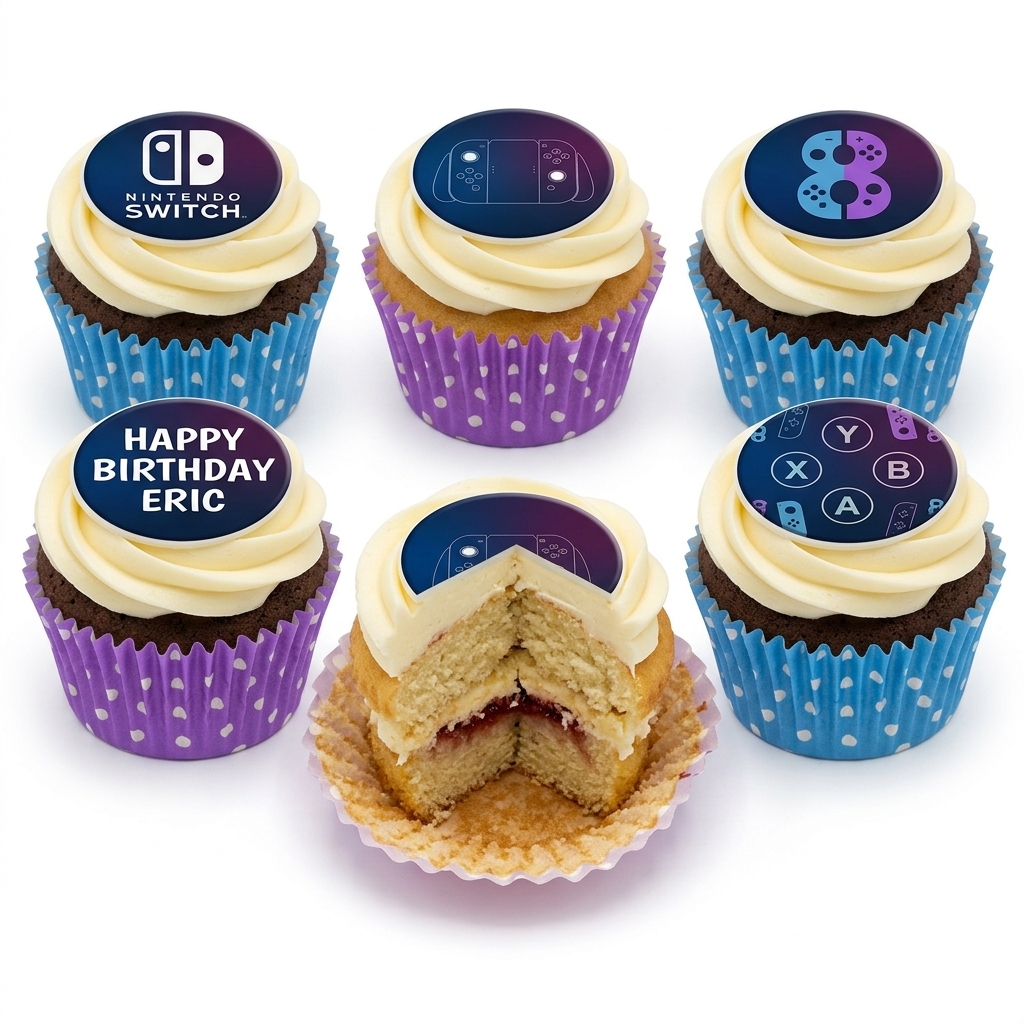 Nintendo Switch Gaming Birthday Cupcakes