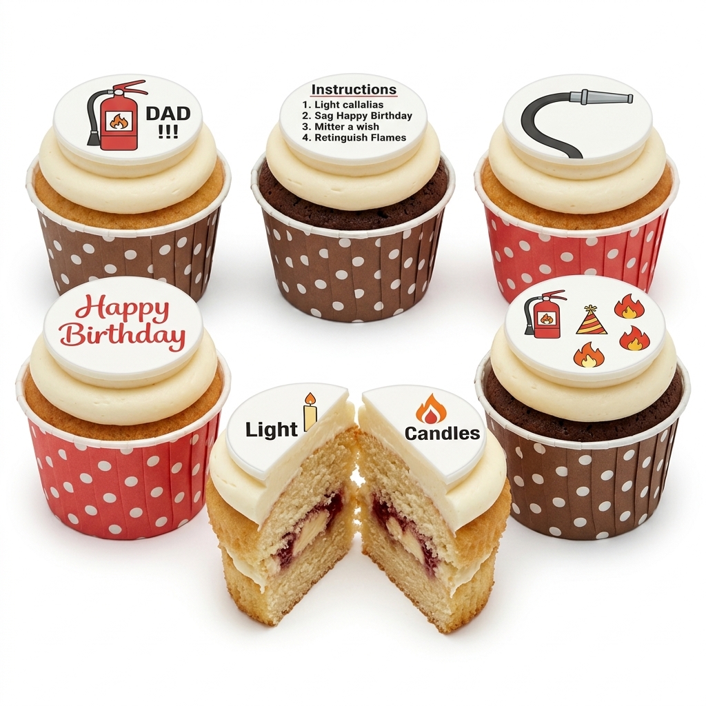 Firefighter Birthday Cupcakes for Him
