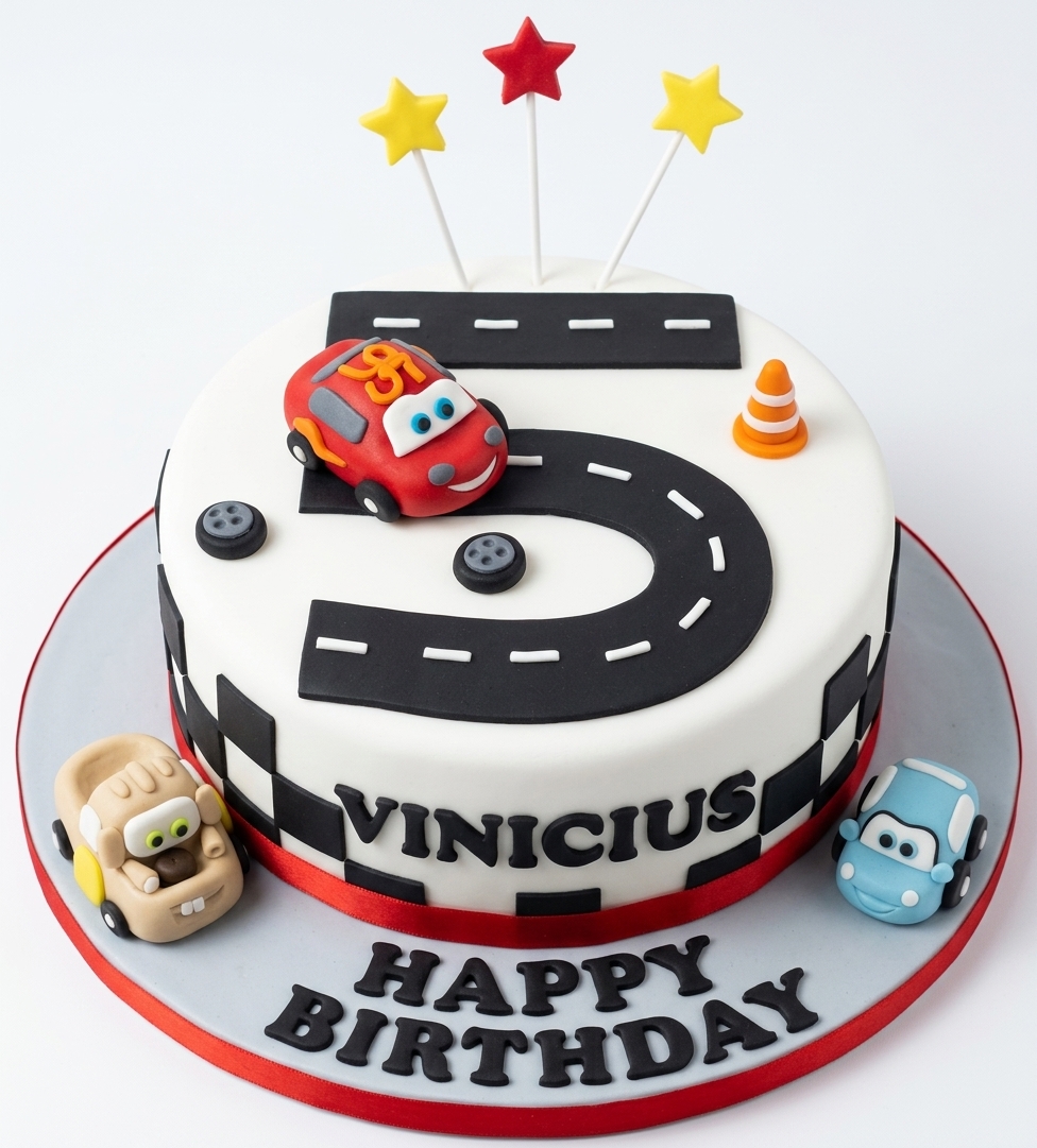 Disney Cars Theme Birthday Cake