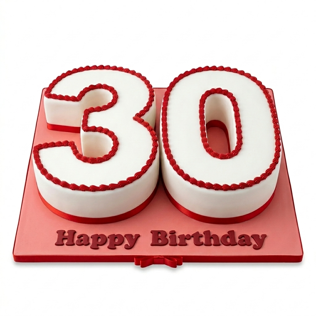 Custom Age Number Birthday Cake